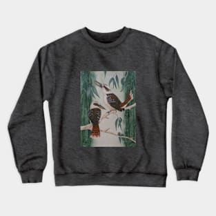 Australian Kookaburras, bird art, prints Crewneck Sweatshirt